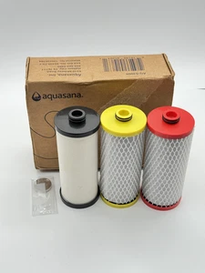 Aquasana AQ-5300R 3-Stage Under Sink Water Filter Replacement Cartridges, READ - Picture 1 of 9
