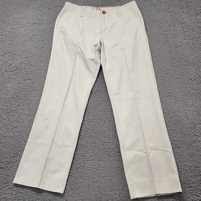 Pantalones Caqui Rojo Camel Para Hombre Talla 30x28 Beige Pierna Recta Dobladillo Profesional Foto 1 de 4