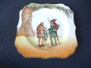 vintage Royal Doulton Robin Hood  The Greenwood tree cake plate square - Picture 1 of 3