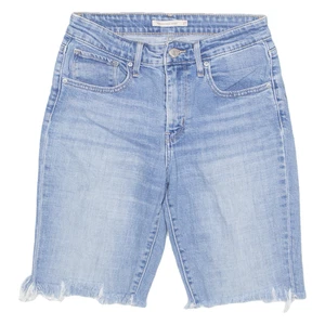 LEVI'S Cut Off 721 High Waist Womens Denim Shorts Blue S W28 - Picture 1 of 6