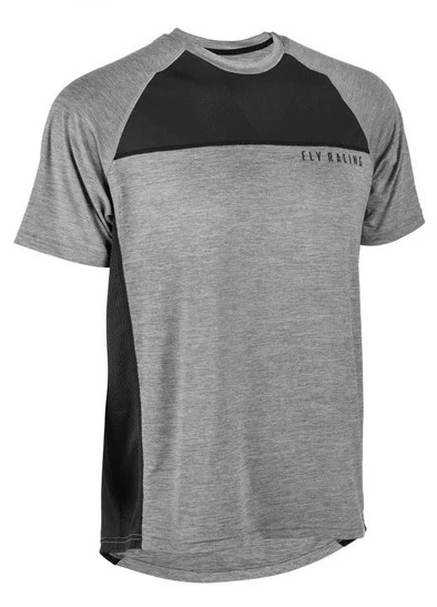 Fly Racing Super D Short Sleeve MTB/BMX Cycling Jersey - Grey - Adult Small - Image 1 of 1