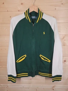 Polo Ralph Lauren Varsity Bomberjacke XL grün weiß gelb Vintage Reißverschluss - Bild 1 von 16