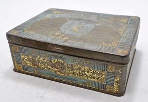 Vintage Ad Sign Printed Tin Box Queen's Balm Original Old - Picture 1 of 8