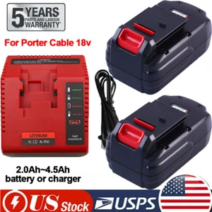 18-Volt replacement for Porter Cable PC18B Battery or PCXMVC Charger PCC489N - Picture 1 of 33