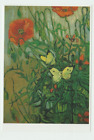 Carte postale Vincent Van Gogh papillons et coquelicots musée Van Gogh Amsterdam P6