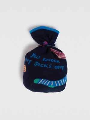 THOUGHT (BRAINTREE) THOUGHT ORGANIC COTTON MENS' POUCH 1 PAIR SOCKS~SBM6907 - REMY (NAVY)