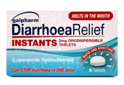 GALPHARM Generic Imodium Instants Fast 2mg Relief for Diarrhoea 12 Tablets Free Delivery