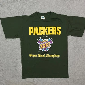 Vintage Green Bay Packers 1997 Super Bowl XXXI Champions T Shirt Champ Size L - Picture 1 of 6