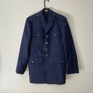 United States Air Force 1972 Blue Officer Uniform Tropical Wool Coat Jacket 39R - Picture 1 of 9