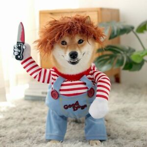 Costumi per cani di Halloween abbigliamento pettorina vestito abito cani Chucky