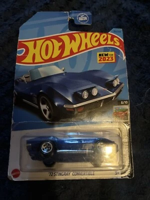 2023 Hot Wheels HW Roadsters #8/10 Blue '72 Stingray Convertible 132/250 - Image 1 of 3