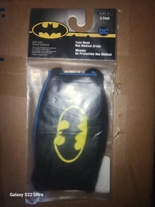 Batmam face mask washable 3pk 4+ - Picture 1 of 3