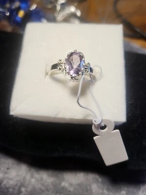 ANELLO ARGENTO 925 donna solitario rosa di francia Mis. 16 Peso 3,3 Gr. - Immagine 1 di 4