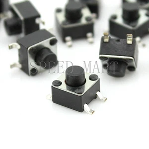 500 X Interruttore a pulsante momentaneo tattile tatto touch 4 pin SMT SMD 4,5x4,5x4mm - Foto 1 di 1