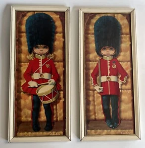 VTG 1964 Boobis English Guards  Kings Guards Framed Art Donald Art Co. Set of 2 - Picture 1 of 6
