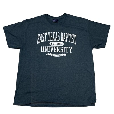VTG MV Sport Mens XL East Texas Baptist University Tigers Grey T-Shirt - Image 1 of 4