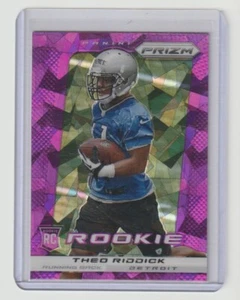 Tarjeta de novato Panini Prizm Theo Riddick Purple Crystals 2013 refractor/Leones - Imagen 1 de 2