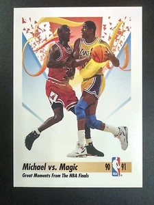 1990-91 Skybox Great Moments from the NBA Finals #333 Michael Jordan vs Magic - Picture 1 of 6
