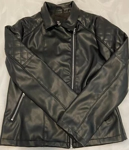 Art Class Girls Faux Leather Biker Jacket - Black. Size 10/12 Large - Picture 1 of 10