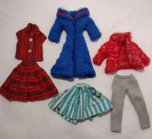 Vintage Barbie Clothes 1960s Hand Sewn Knitted One of a Kind OOAK - Picture 1 of 5
