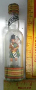 "Scotsman in Bottle" vintage miniature liquor collectible bagpiper Scotland - Picture 1 of 5