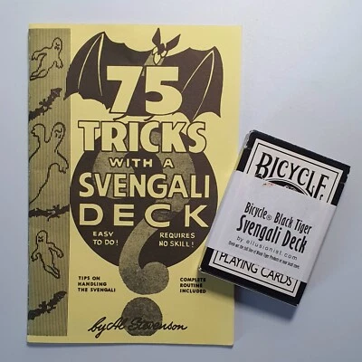 75 Tricks with a Svengali Deck Booklet + Black Tiger Bicycle Magic Playing Cards - image 1 of 4
