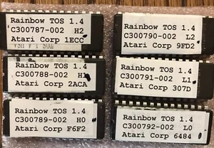 RAINBOW TOS 1.4 Atari ST/STF/STFM & Mega ST 6 Chip EPROM - Picture 1 of 6
