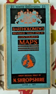 Bartholomews Cloth Map N Shropshire Sheet 23 Stoke Stafford Shrewsbury Shawbury - Imagen 1 de 2