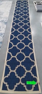 NAVY / BEIGE 2'-3" x 14'-0" Damaged Rug, Reduced Price 1172773316 CY6243-268-214 - Image 1 of 4