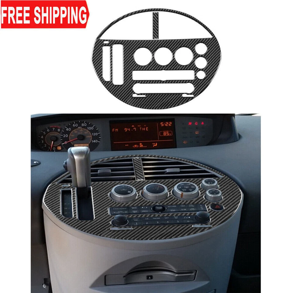 Cubierta de control central de fibra de carbono para Nissan Quest 2004-2006 decoración 2* Foto 1 de 4