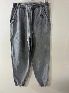 Pantalones deportivos Crazy Shirts Hawaii Crater teñidos negros grises años 90 Y2K grandes - Imagen 1 de 16