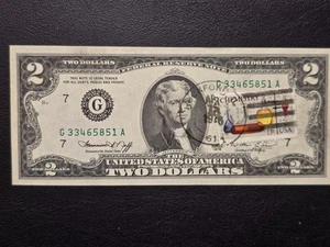 1976 Two Dollar Federal Reserve Note $2 First Day of Issue Postmarked UNC - Picture 1 of 4