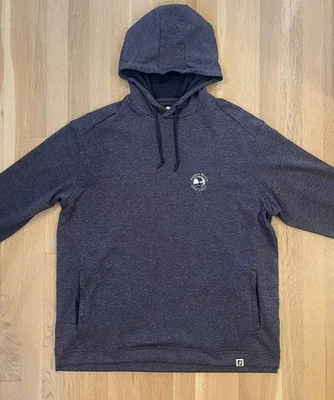 Sudadera con capucha de golf FootJoy azul liviana para hombre $165 Pebble Beach links talla grande Foto 1 de 4
