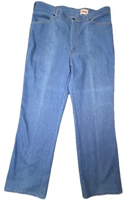 Pantalones rectos de mezclilla de tiro alto vintage talla 34x29 de Farah Jeans años 80 Foto 1 de 4