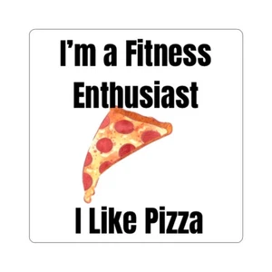 Lustige Fitness Pizza Aufkleber, Gym Humor Aufkleber, Workout Motivation, schrullig [...] - Bild 1 von 4