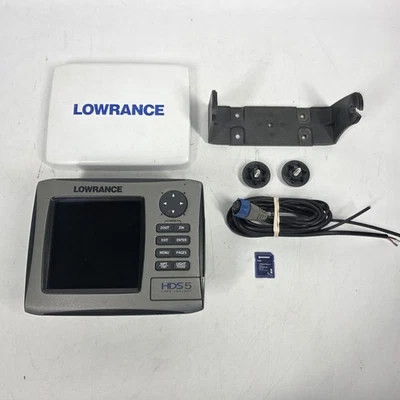 Lowrance HDS 5 Lake Insight USA GPS/Fishfinder Navico With Mount, Cover, Power - Image 1 of 4