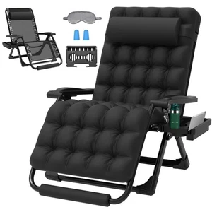 Oversized Zero Gravity Chair, 33In XXL Zero Gravity Recliner Lounge Chair, An... - Picture 1 of 8