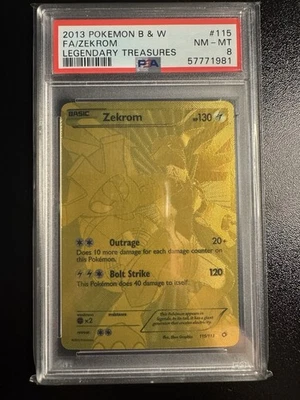 Zekrom (115 Full Art Secret Rare) 115/113 Legendary Treasures Holo Graded PSA 8 - Image 1 of 4