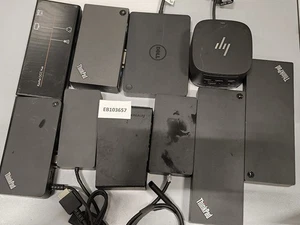 Lot Of 10 Docking Station Various Models Not Working For Parts - Zdjęcie 1 z 5