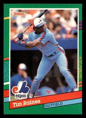 Tim Raines 1991 Donruss #457c Montreal Expos FREE SHIPPING *095 - Image 1 of 2
