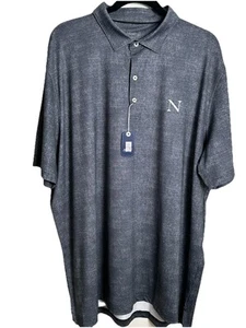 Polo golf Johnnie-O JMPO5720 Gibson nera geometrica logo XXL UPF 50 nuova con etichette - Foto 1 di 8