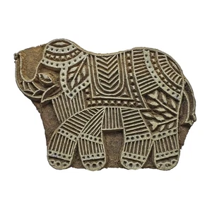Toller 11,cm handgeschnitzter Elefant Indien Druckblock Stempel Basteln Fair Trade - Bild 1 von 2