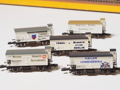 8645 Märklin Z-SCALe  Freight Car Set 5 each "Old ERA Brewery Refrigerated Cars" - Image 1 of 4