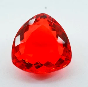 AAA 160 Ct+ Certified Natural Brazilian Red Topaz Trillion Cut Loose Gemstone - Picture 1 of 5