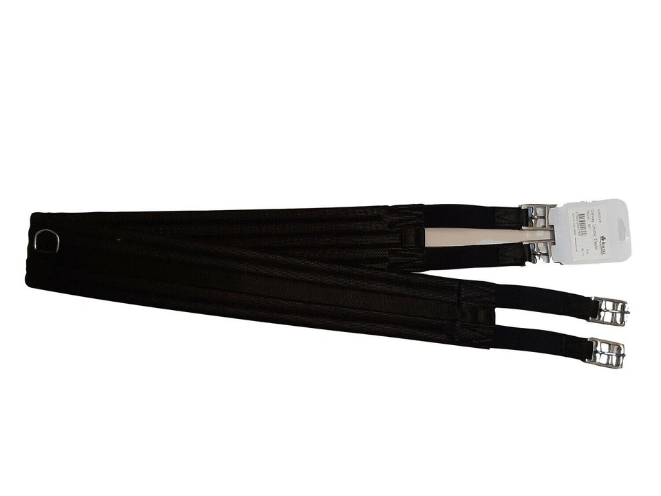 % Bucas Langgurt Galway mit beidseitigem Elast schwarz %