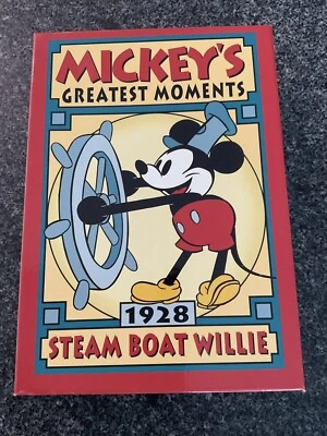 NOVO Vintage Disney Mickey's Greatest Moments Barco a Vapor Willie Caixa de Presente 8 X 2 - Imagem 1 de 4