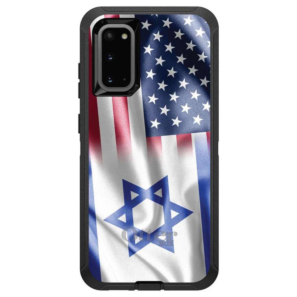 OtterBox Defender for Galaxy S (Choose Model) US Israel Flag Waving - Image 1 of 1