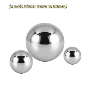 Chrome Steel Ball Bearing Grade 10  (Metric Sizes: 1mm to 30mm) - Picture 1 of 5