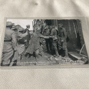 WW1 French Army Official Vintage Postcard Fowey Cornwall Connection - Picture 1 of 5