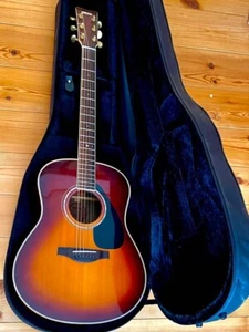 YAMAHA LL6SB Acoustic Guitar A.R.E. + Stand, Capo, Strap, Case From JAPAN - Picture 1 of 10